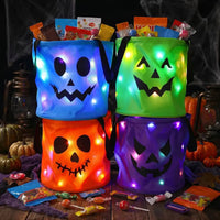 Non-woven Halloween LED Candy Bucket